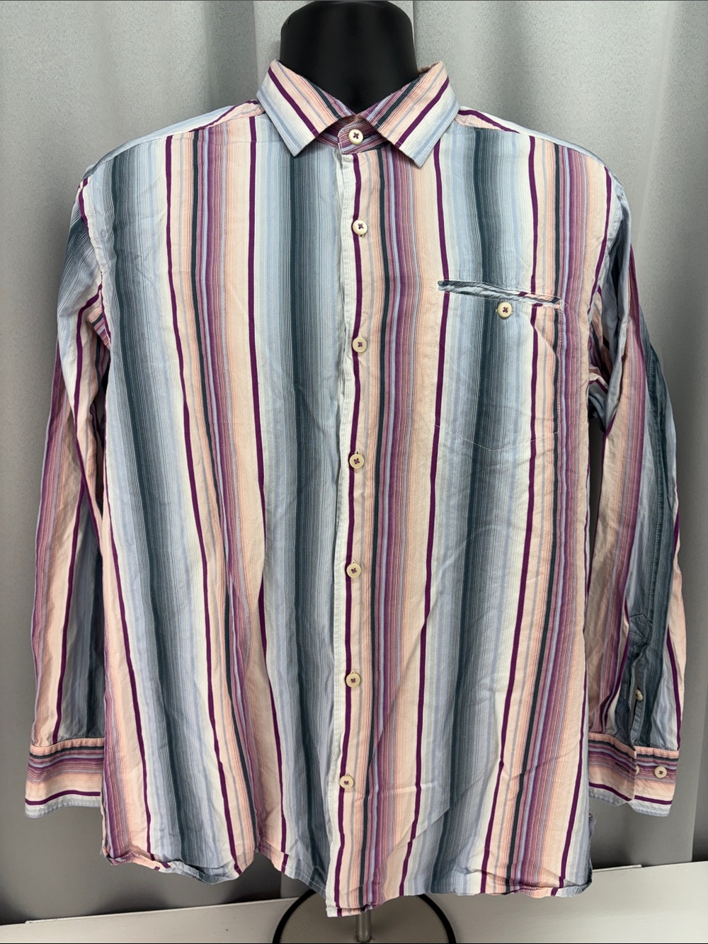 Tommy Bahama Shirt Mens Large Striped